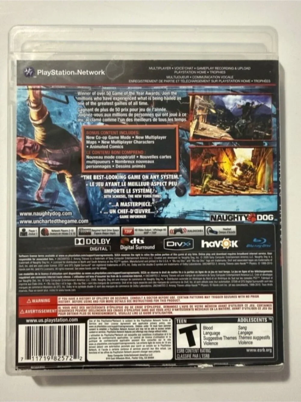 Uncharted 2 Among Thieves PS3 Game of the Year Edition Complete